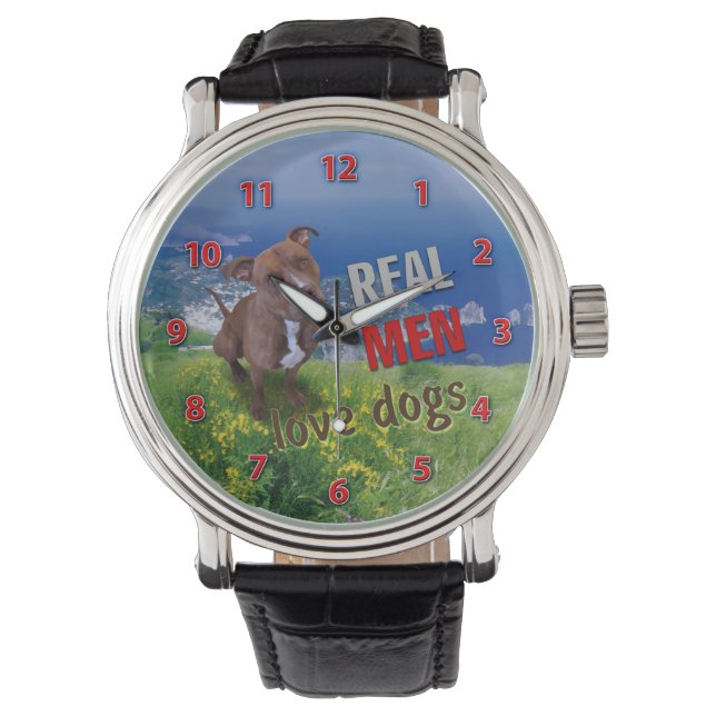 Reloj De Pulsera Pitbull Dog (Anverso)