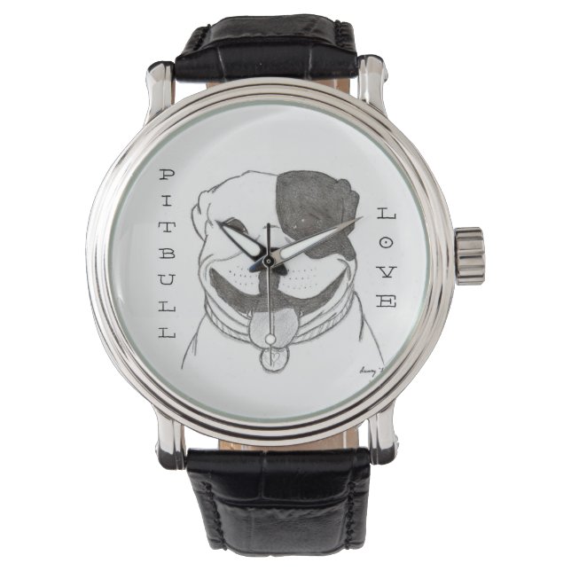 Reloj De Pulsera Pitbull Love Watch (Anverso)