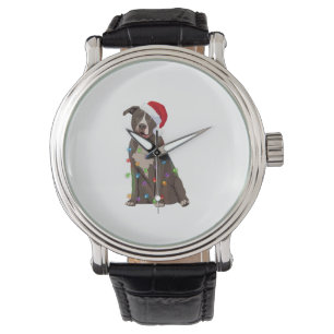 Reloj De Pulsera Pittie Navidades Pitbull alumbran al amante del pe
