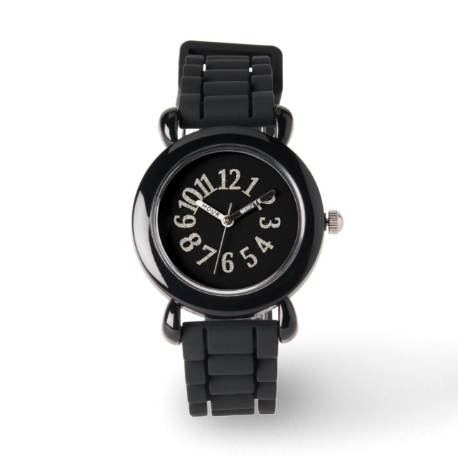 Reloj De Pulsera PixDezines blings, blings, diamante falso (Anverso)