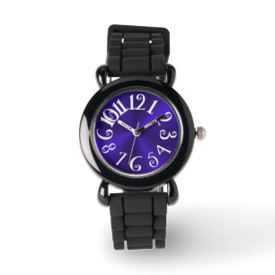 Reloj De Pulsera PixDezines diversión + funky radial violeta/falso