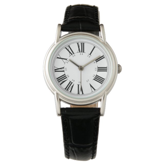 Reloj De Pulsera PixDezines Numeros Romanos+Tiempo Militar (Anverso)