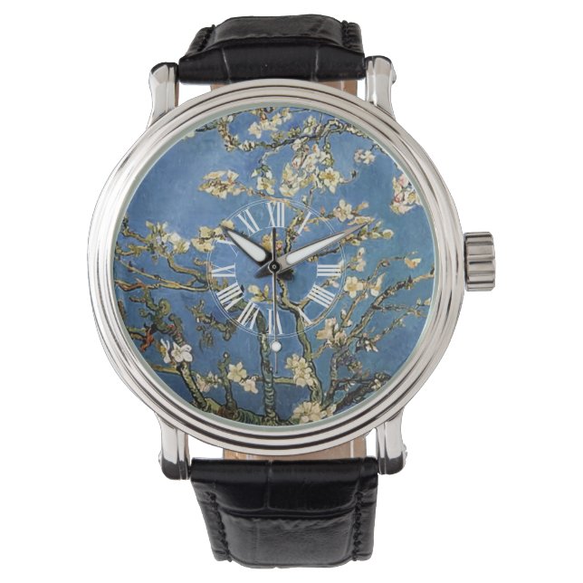 Reloj De Pulsera PixDezines Van Gogh flores de almendro (Anverso)