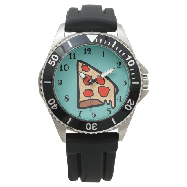 Reloj De Pulsera Pizza (Anverso)