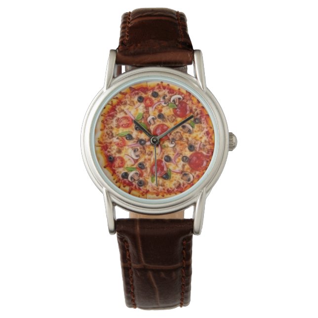 Reloj De Pulsera Pizza (Anverso)
