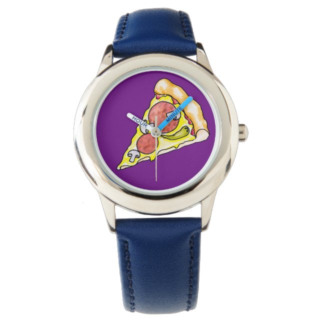 Reloj De Pulsera Pizza (Anverso)