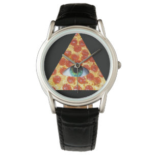 Reloj De Pulsera Pizza Illuminati