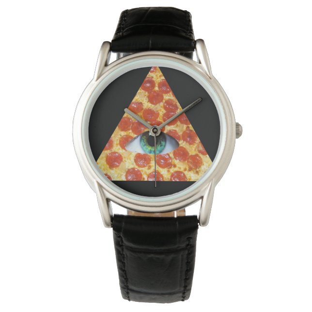 Reloj De Pulsera Pizza Illuminati (Anverso)