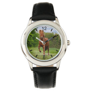 Reloj De Pulsera Placa de línea de los aficionados a los caballos P