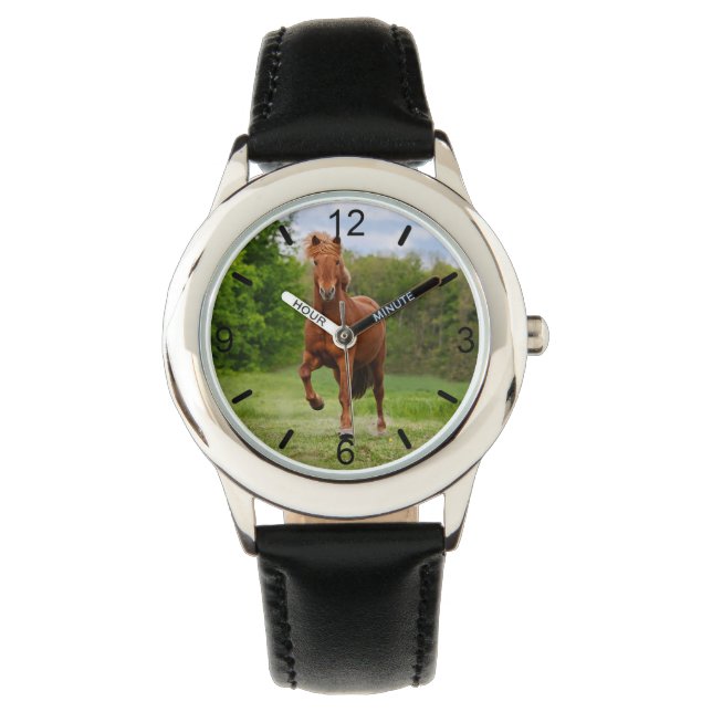 Reloj De Pulsera Placa de línea de los aficionados a los caballos P (Anverso)
