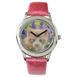 Reloj De Pulsera Placa de marcación Cute Ginger Cat Kitten Photo St