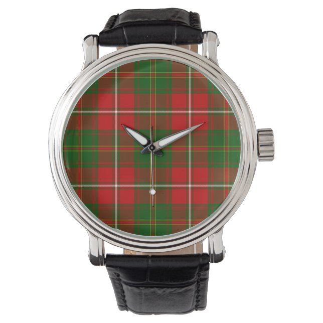Reloj De Pulsera Placa verde tártara de heno (Anverso)