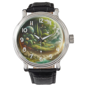 Reloj De Pulsera Planeta mágico de fantasía con naturaleza celeste