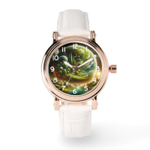 Reloj De Pulsera Planeta mágico de fantasía con naturaleza celeste