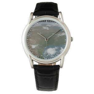 Reloj De Pulsera Planeta Panorámico Tierra Y Estados Unidos. 2