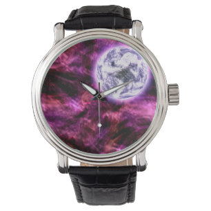 Reloj De Pulsera Planeta salvaje del espacio ultraterrestre mundial