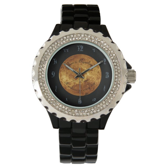 Reloj De Pulsera Planeta Zodiac Venus Astronomía Taurus Tipografía (Anverso)
