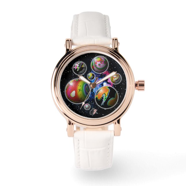 Reloj De Pulsera Planetoides Femenino (Anverso)