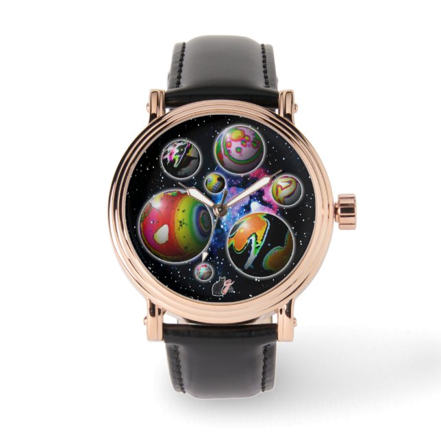 Reloj De Pulsera Planetoides Hombres (Anverso)
