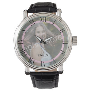 Reloj De Pulsera Plantilla de fotografía Numeración romana Simple E