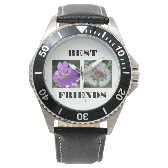 Reloj De Pulsera Plantilla de imagen de los mejores amigos (Anverso)
