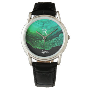 Reloj De Pulsera Plantilla de nombre de inicio de monograma de cód