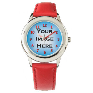 Reloj De Pulsera Plantilla de números rojos de imagen