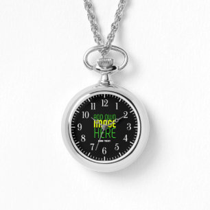 RELOJ DE PULSERA PLANTILLA DE TEXTO DE IMAGEN NEGRA SENCILLA EDITAB