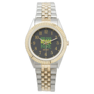 RELOJ DE PULSERA PLANTILLA DE TEXTO DE IMAGEN NEGRA SENCILLA EDITAB