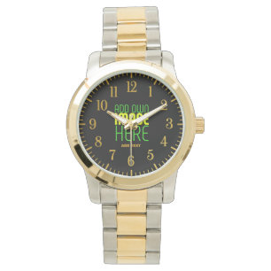 RELOJ DE PULSERA PLANTILLA DE TEXTO DE IMAGEN NEGRA SENCILLA EDITAB