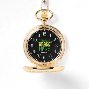 RELOJ DE PULSERA PLANTILLA DE TEXTO DE IMAGEN NEGRA SENCILLA EDITAB