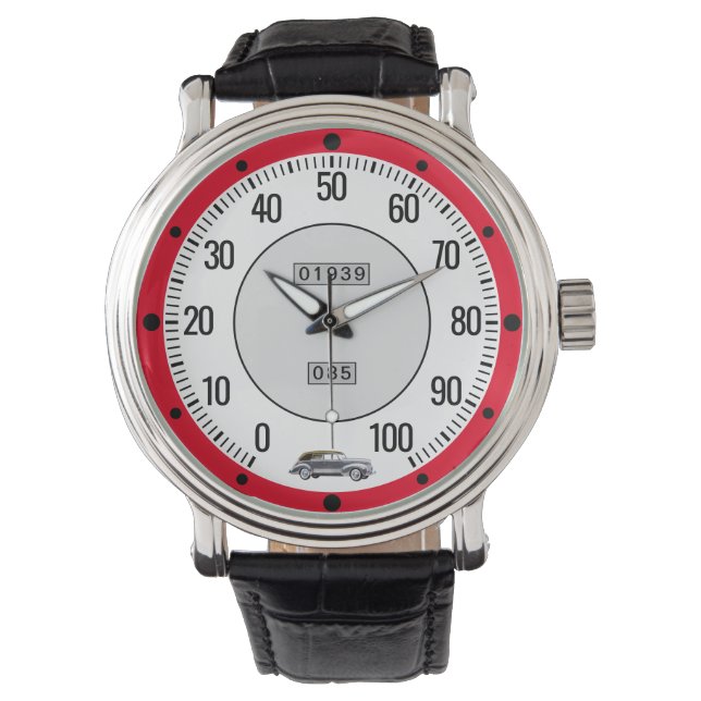 Reloj De Pulsera Plantilla de velocímetro de vintage (Anverso)