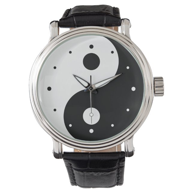 Reloj De Pulsera Plantilla Yin Y Yang (Anverso)