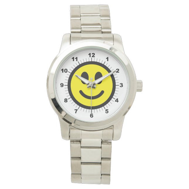 Reloj de pulsera plateado sobredimensionado de car (Anverso)