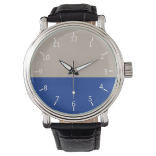 Reloj De Pulsera Platino y Azul de Medianoche