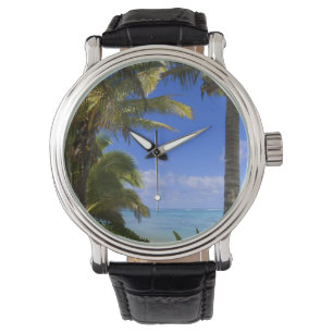 Reloj De Pulsera Playa bordeada de palmeras Islas Cook 2