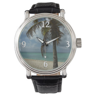 Reloj De Pulsera Playa de Aruba I Bella Escena Natural