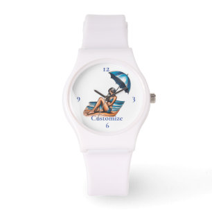 Reloj De Pulsera Playa de Chica bikini Napping Thunder_Cove