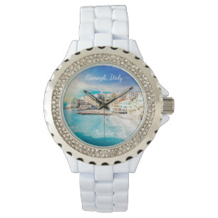 Reloj De Pulsera Playa de Italia Mar Mediterráneo Pintura Monograma