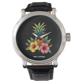 Reloj De Pulsera Playa de verano de Hawái con aromas de piña e hibi