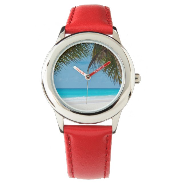 Reloj De Pulsera Playa del Paraíso Tropical (Anverso)