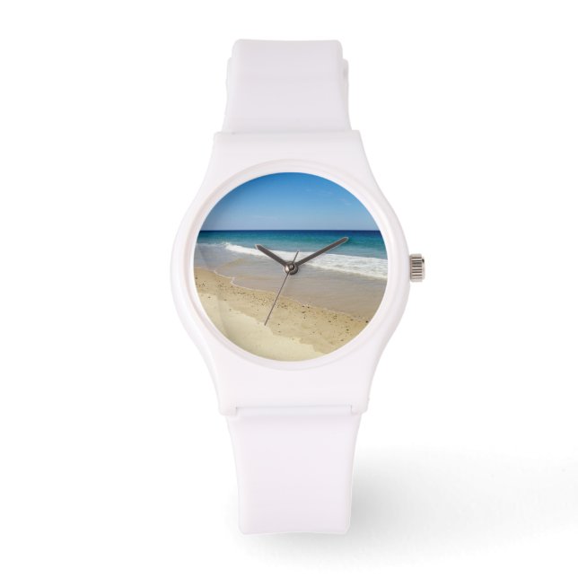 Reloj De Pulsera Playa oceánica y olas (Anverso)