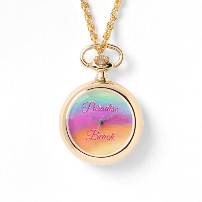 Reloj De Pulsera Playa Paradisíaca (Anverso)
