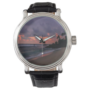 Reloj De Pulsera Playa romántica en Dusk