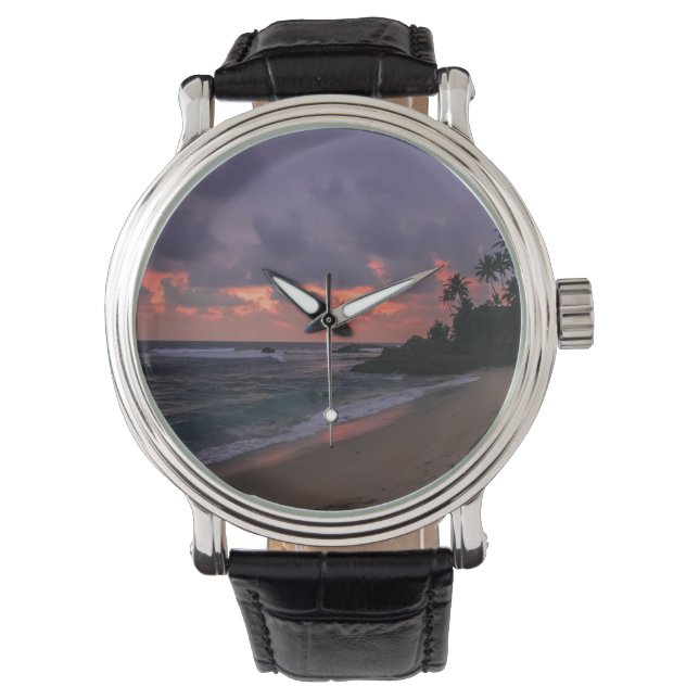 Reloj De Pulsera Playa romántica en Dusk (Anverso)