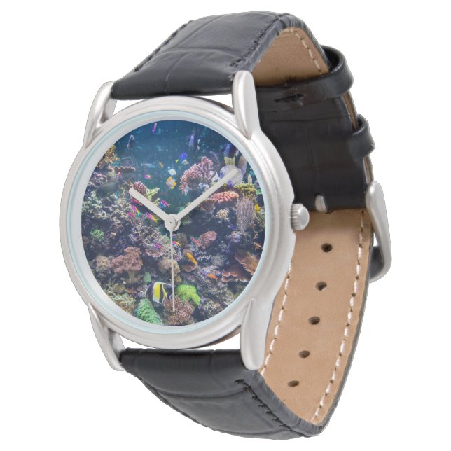 Reloj De Pulsera Playas tropicales | Arrecife de coral subacuática (Angular)