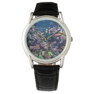 Reloj De Pulsera Playas tropicales   Arrecife de coral subacuática
