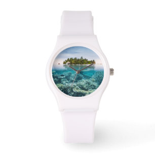 Reloj De Pulsera Playas tropicales Atolón Ari de Maldivas