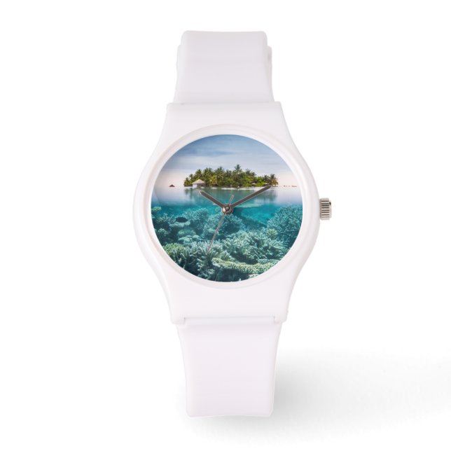 Reloj De Pulsera Playas tropicales | Atolón Ari de Maldivas (Anverso)