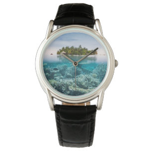 Reloj De Pulsera Playas tropicales Atolón Ari de Maldivas
